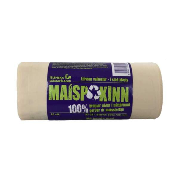 Maíspokinn 60x73cm 30-35ltr, 20stk á rúllu